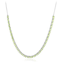 Burmese Peridot Silver Necklace