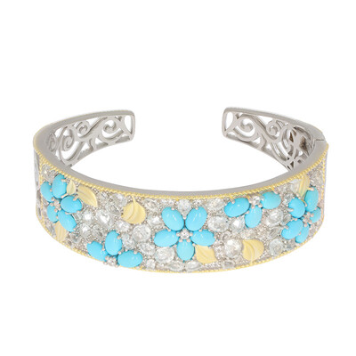 Sleeping Beauty Turquoise Silver Bangle (Dallas Prince Designs)