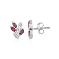 Pink Tourmaline Silver Earrings