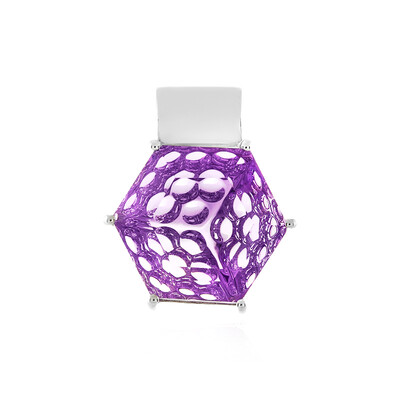 Rose de France Amethyst Silver Pendant