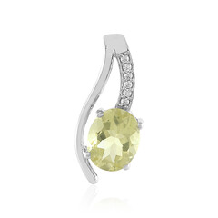 Lemon Quartz Silver Pendant