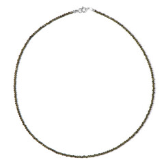 Gold Sheen Obsidian Silver Necklace