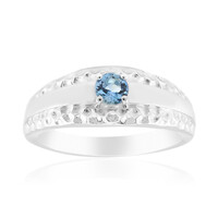 Mozambique Aquamarine Silver Ring (Pallanova)