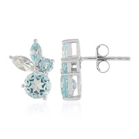Sky Blue Topaz Silver Earrings