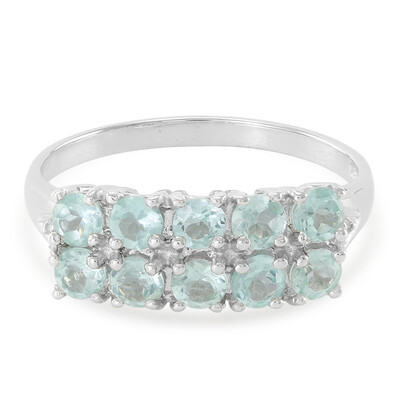 Blue Apatite Silver Ring