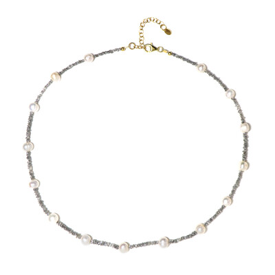 White Freshwater Pearl Silver Necklace
