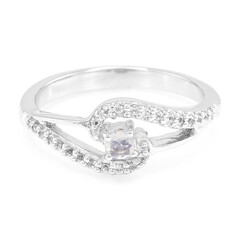 Rainbow Moonstone Silver Ring