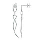 Fancy Diamond Silver Earrings