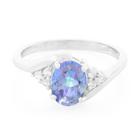 Mystic Blue Topaz Silver Ring