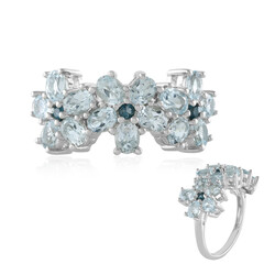 Sky Blue Topaz Silver Ring