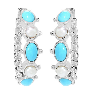 Sleeping Beauty Turquoise Silver Earrings (Dallas Prince Designs)