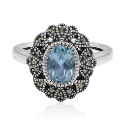 Sky Blue Topaz Silver Ring