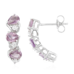 Mozambique Sapphire Silver Earrings