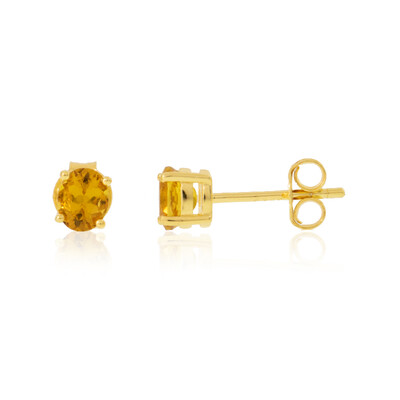 Cognac Scapolite Silver Earrings