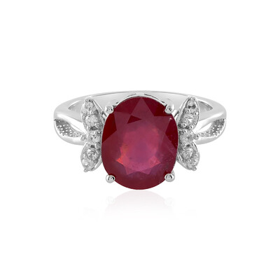 Bemainty Ruby Silver Ring