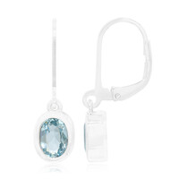 Sky Blue Topaz Silver Earrings