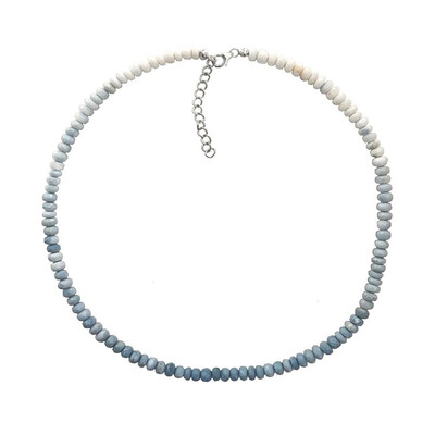 Blue Opal Silver Necklace