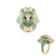 Green Amethyst Silver Ring (Adela Silber)