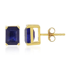 Madagascar Blue Sapphire Silver Earrings