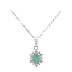 Brazilian Emerald Silver Necklace
