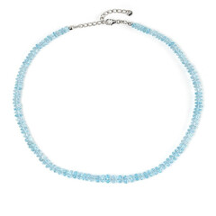 Sky Blue Topaz Silver Necklace