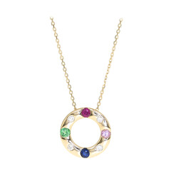 14K AAA Mozambique Ruby Gold Necklace (CIRARI)