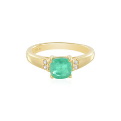 Russian Emerald Silver Ring
