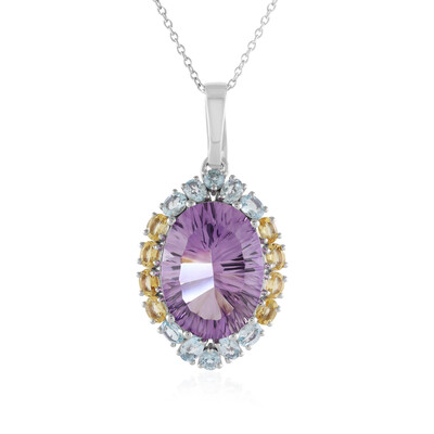 Rose de France Amethyst Silver Necklace