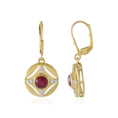 Madagascar Ruby Silver Earrings