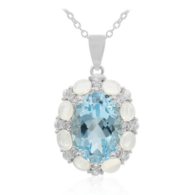 Sky Blue Topaz Silver Necklace