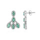 Russian Emerald Silver Earrings