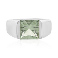 Green Amethyst Silver Ring