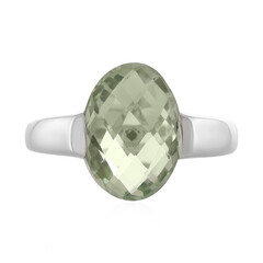 Green Amethyst Silver Ring