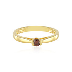 I2 Red Diamond Silver Ring