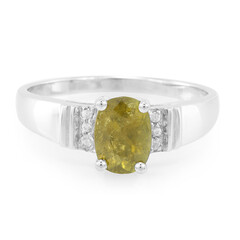 Cuprian Tourmaline Silver Ring