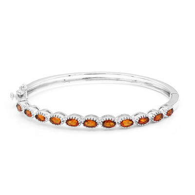 Mandarin Citrine Silver Bangle