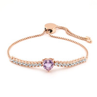 Bolivian Amethyst Silver Bracelet
