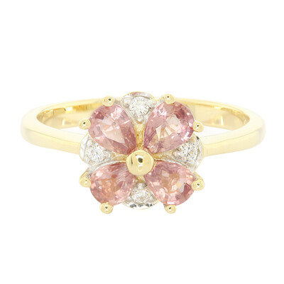 18K Unheated Padparadscha Sapphire Gold Ring (AMAYANI)
