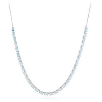 Sky Blue Topaz Silver Necklace