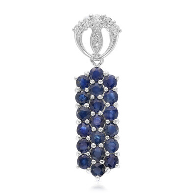 Blue Sapphire Silver Pendant