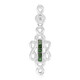 Fancy Diamond Silver Pendant