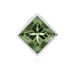 Green Amethyst Silver Pendant
