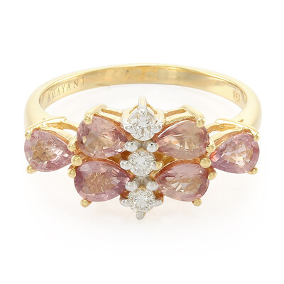18K Unheated Padparadscha Sapphire Gold Ring (AMAYANI)