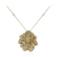 14K SI2 Fancy Diamond Gold Necklace (CIRARI)