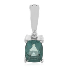 Belgian Teal Fluorite Silver Pendant