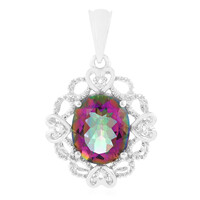 Mystic Quartz Silver Pendant