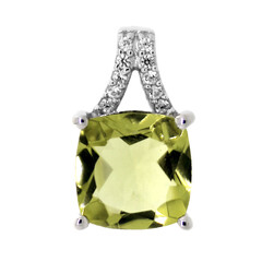 Ouro Verde Quartz Silver Pendant