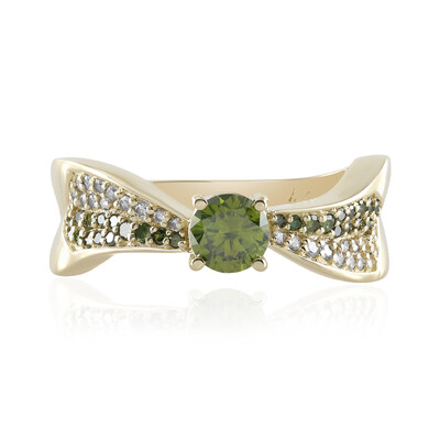 14K SI2 Green Diamond Gold Ring (de Melo)
