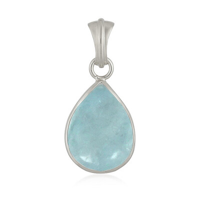 Brazilian Aquamarine Silver Pendant (Bali Barong)