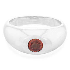Sunset Ruby Silver Ring